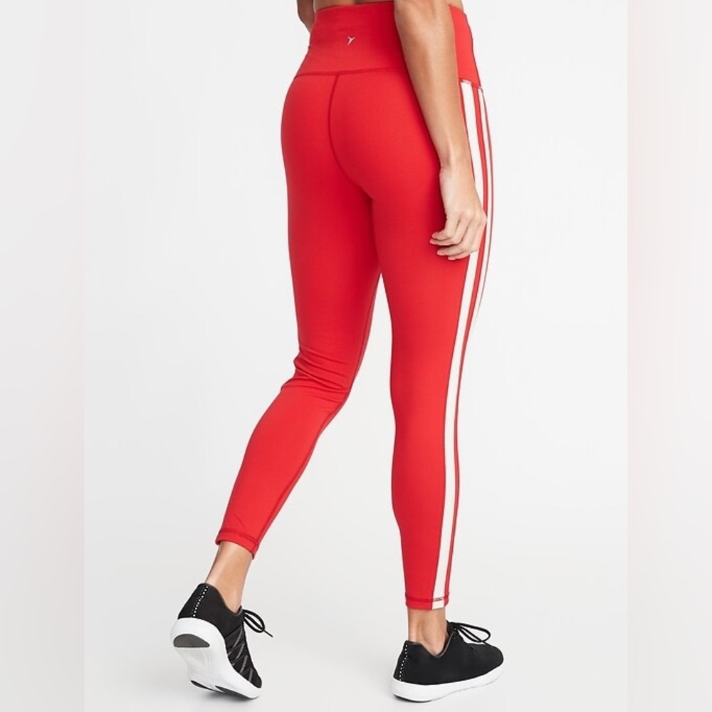 Old Navy High-Waisted Elevate Side-Stripe 7/8-Length Compression Legging XL